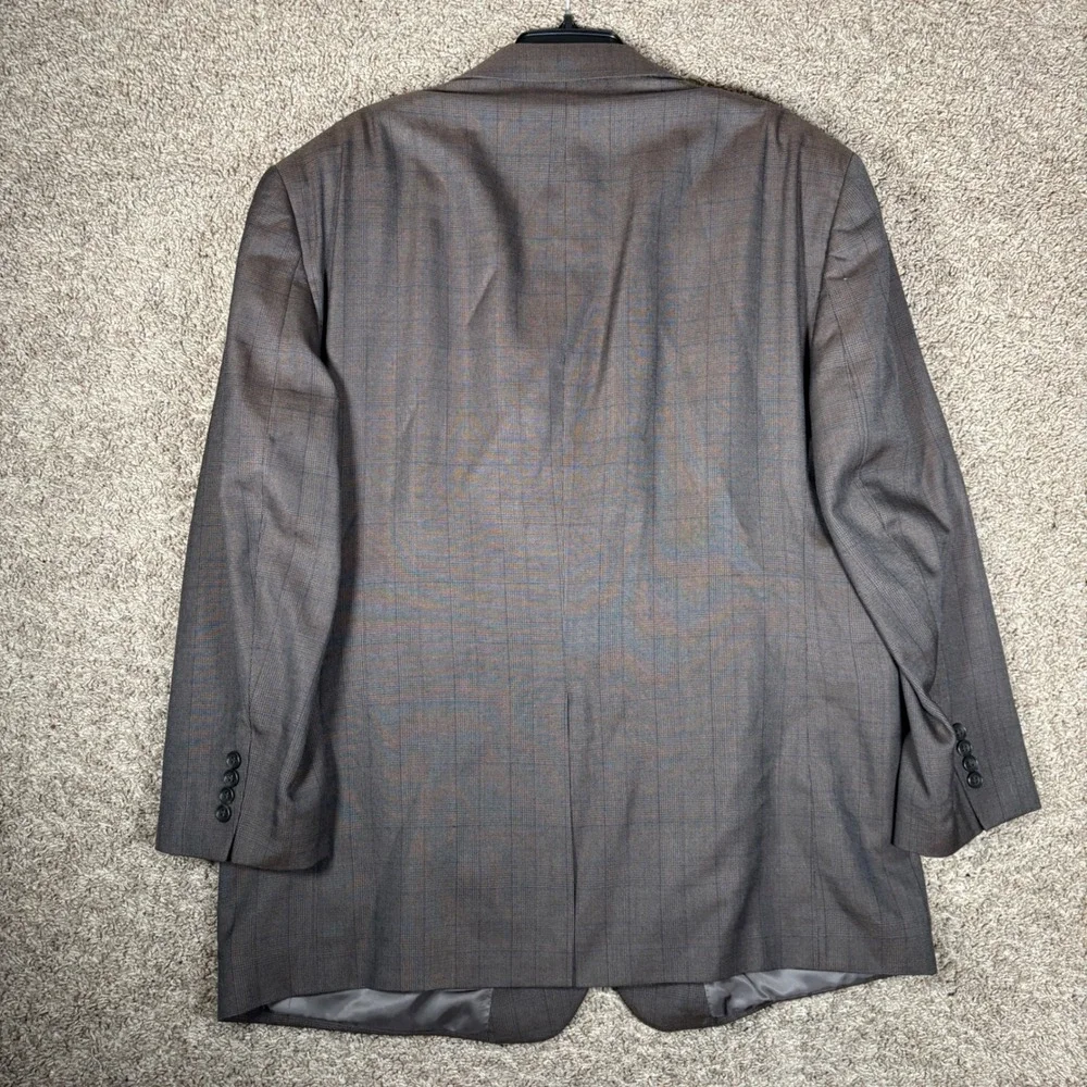 Jos A Bank Signature Collection Brown Glen Plaid‎ Silk Blend Blazer Mens 48R
